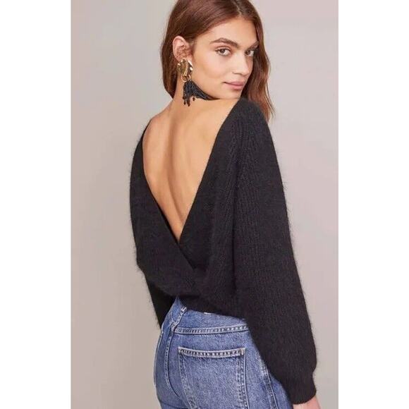 Astr Sweaters - Astr Serena Sweater Long Sleeve Black Wool Blend Women's Size S ACT15494